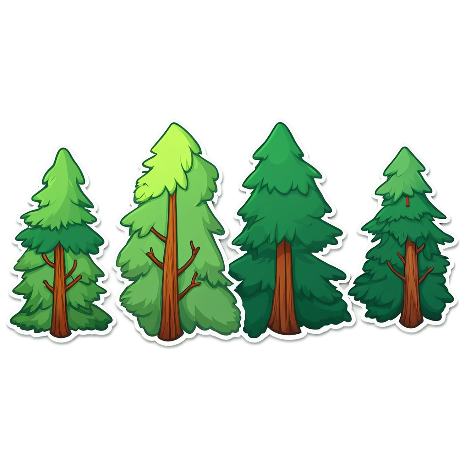 Forest cute sticker isolated on transparent background #17038