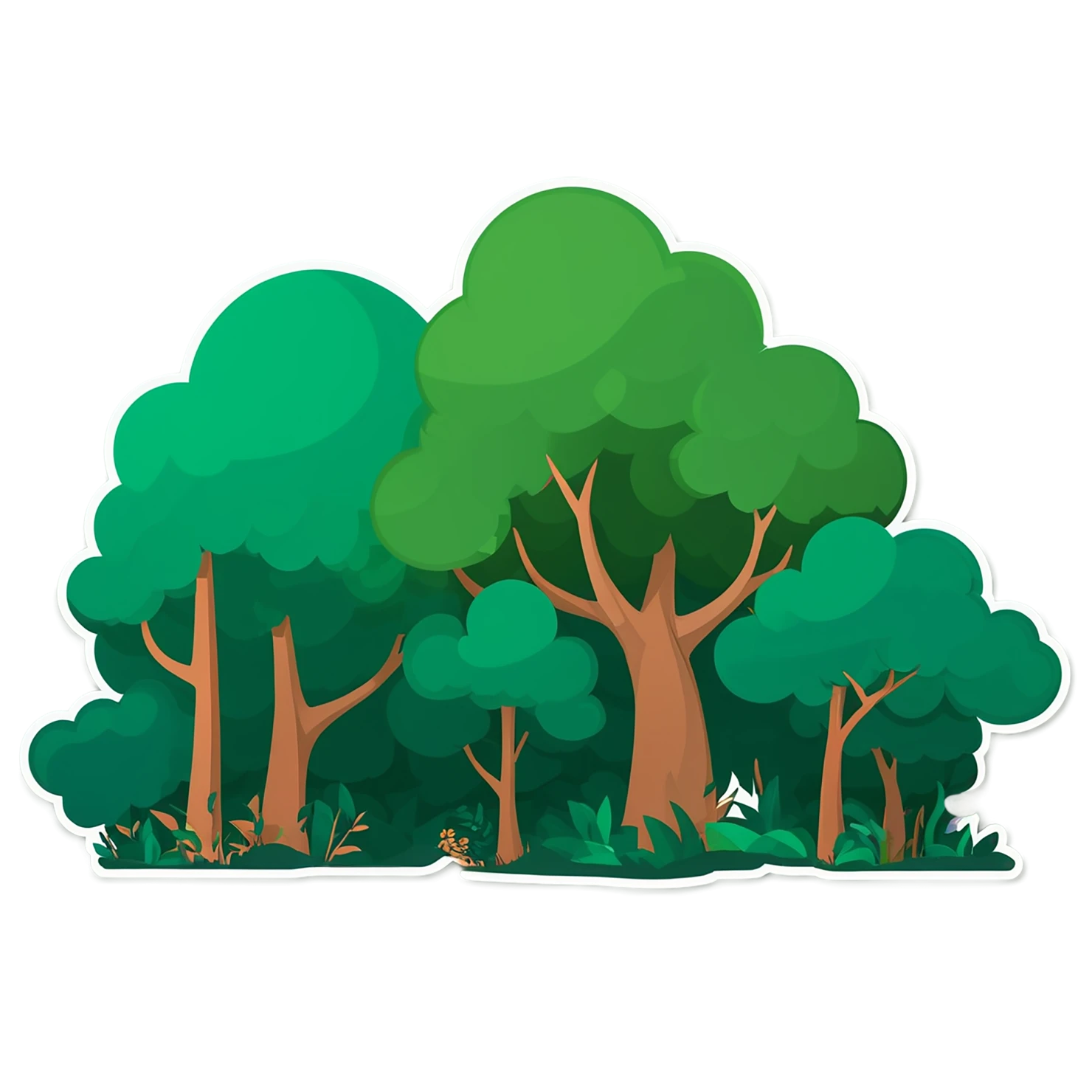 Forest cute sticker isolated on transparent background #17039