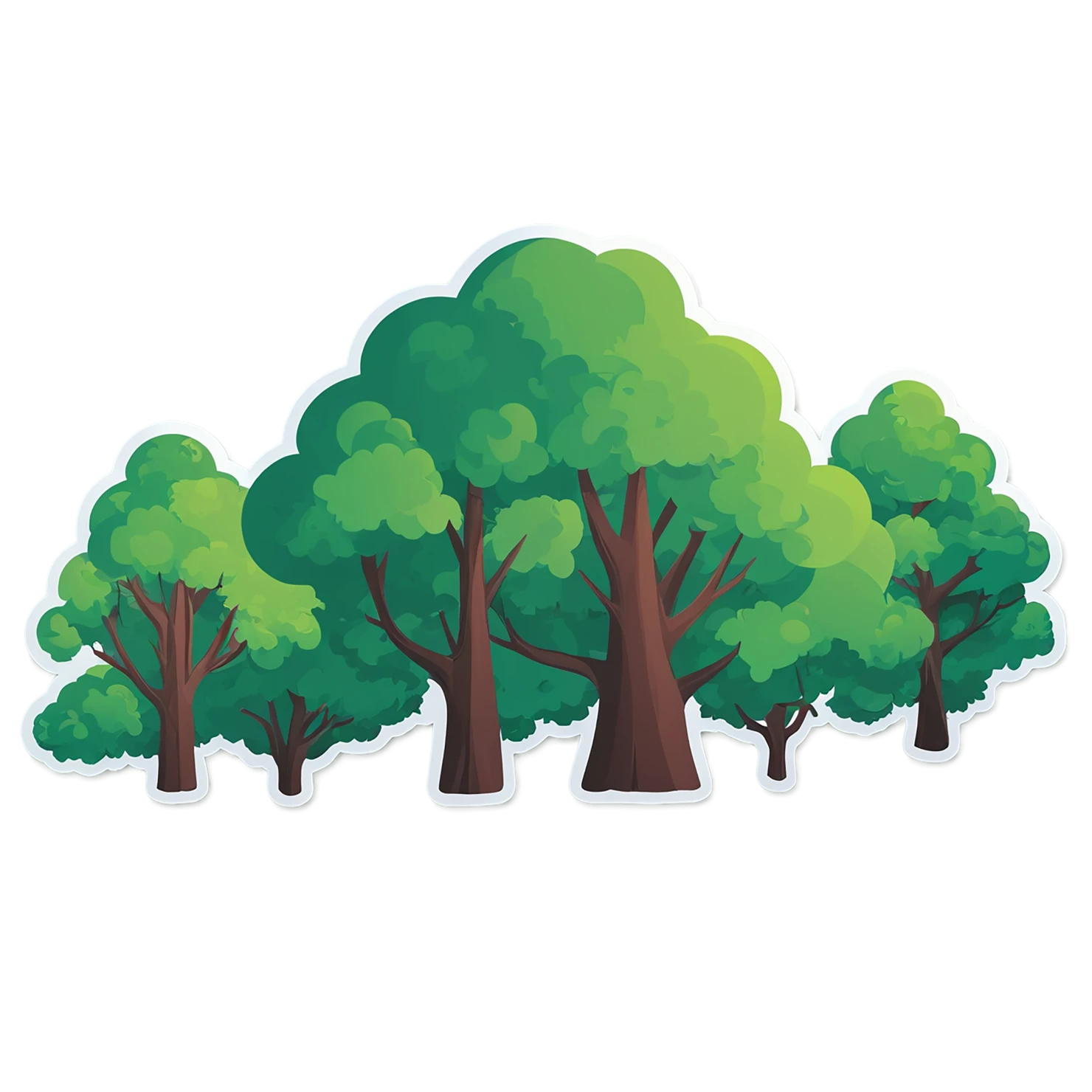 Forest cute sticker isolated on transparent background #17041