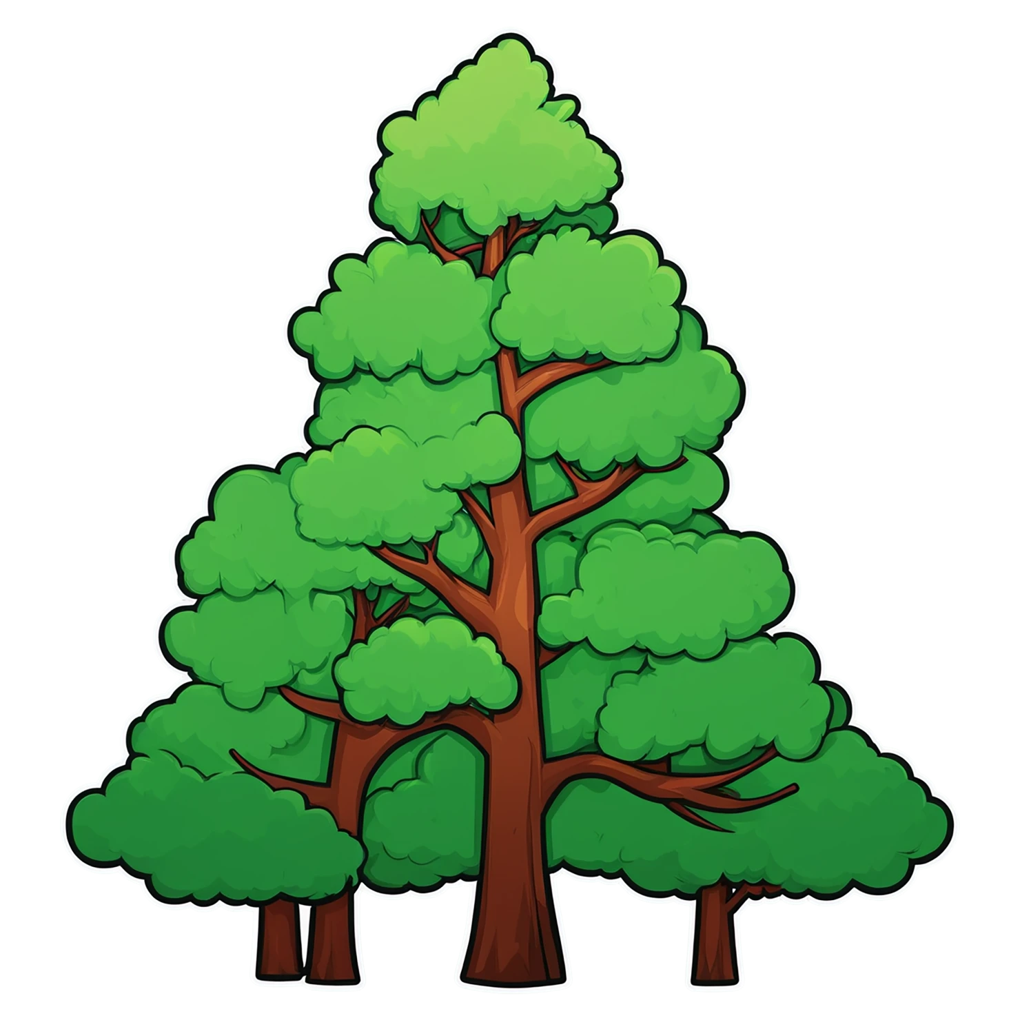 Forest cute sticker isolated on transparent background #17043