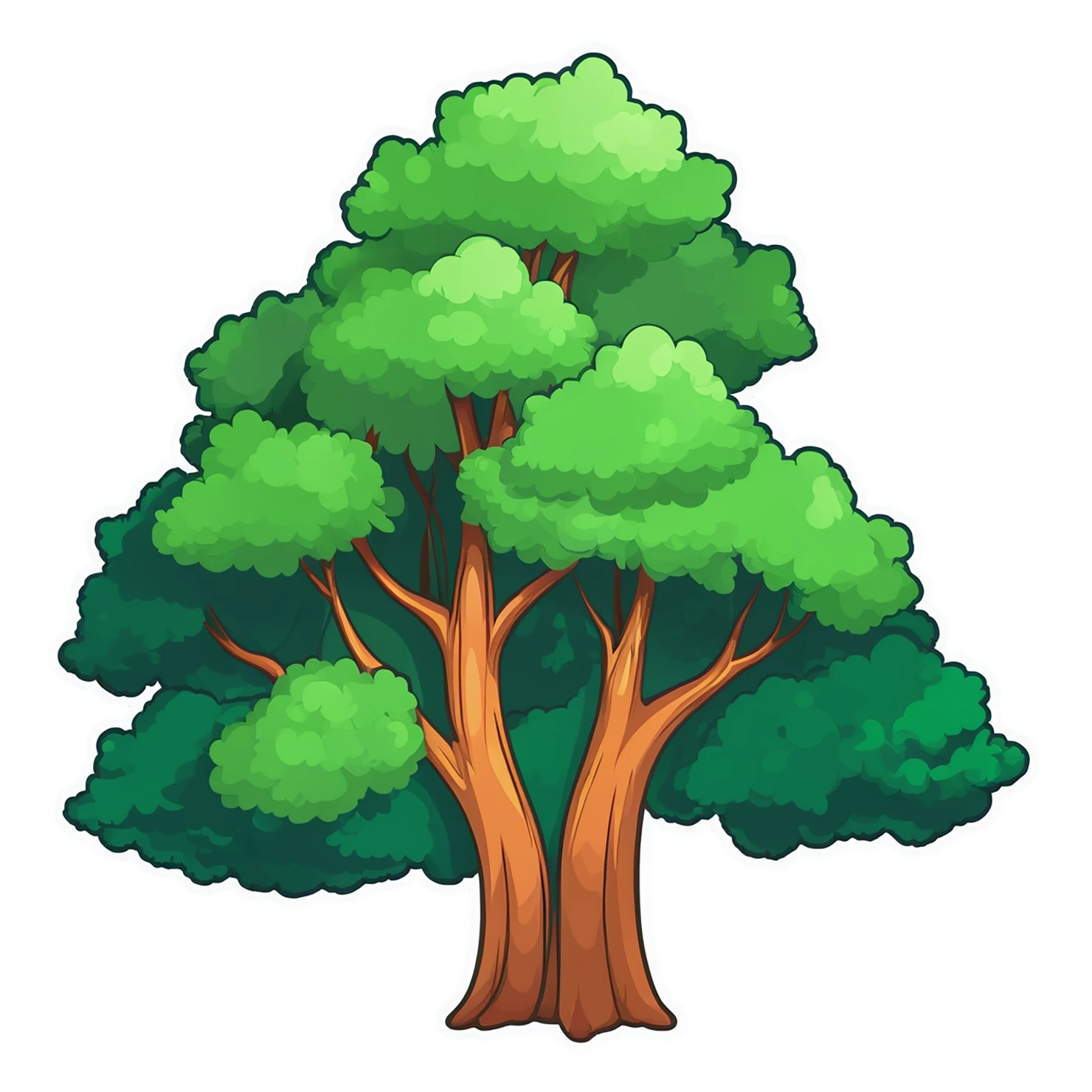 Forest cute sticker isolated on transparent background #17044