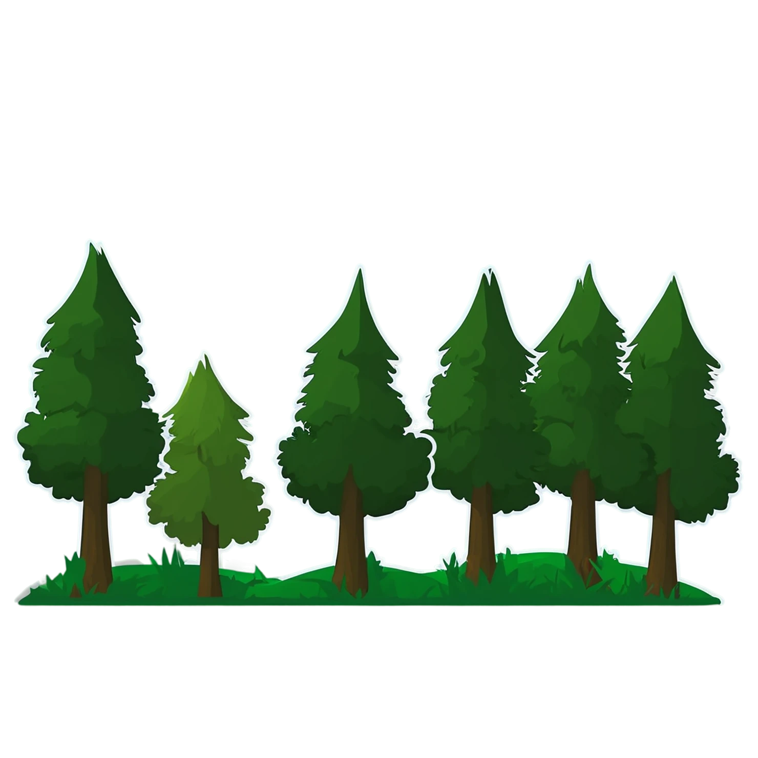 Forest cute sticker isolated on transparent background #17048