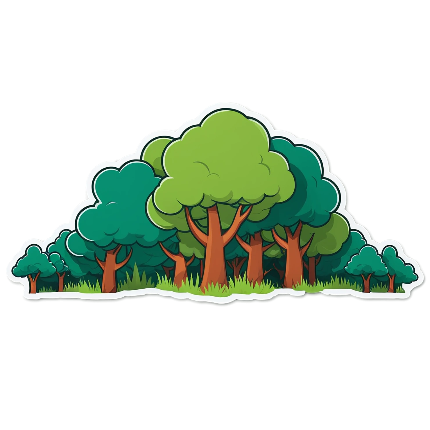 Forest cute sticker isolated on transparent background #17052