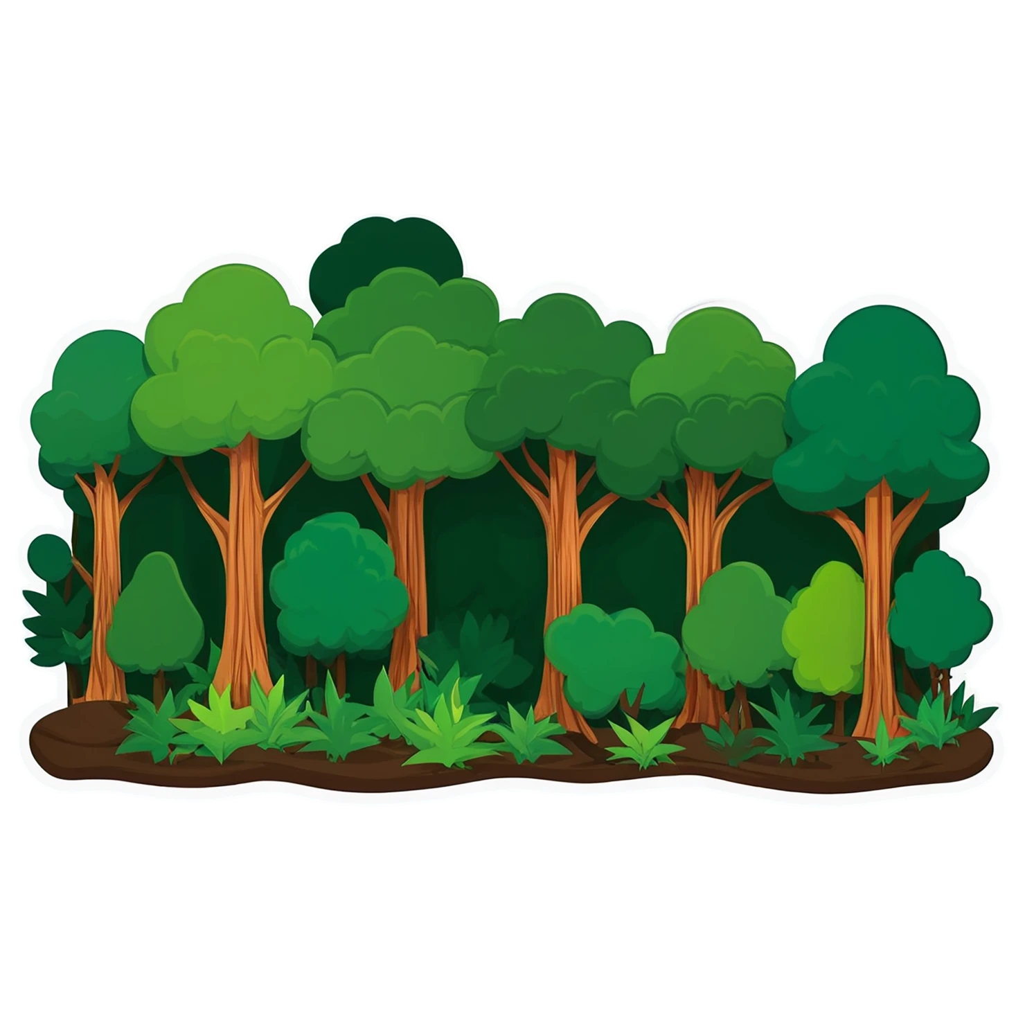 Forest cute sticker isolated on transparent background #17053