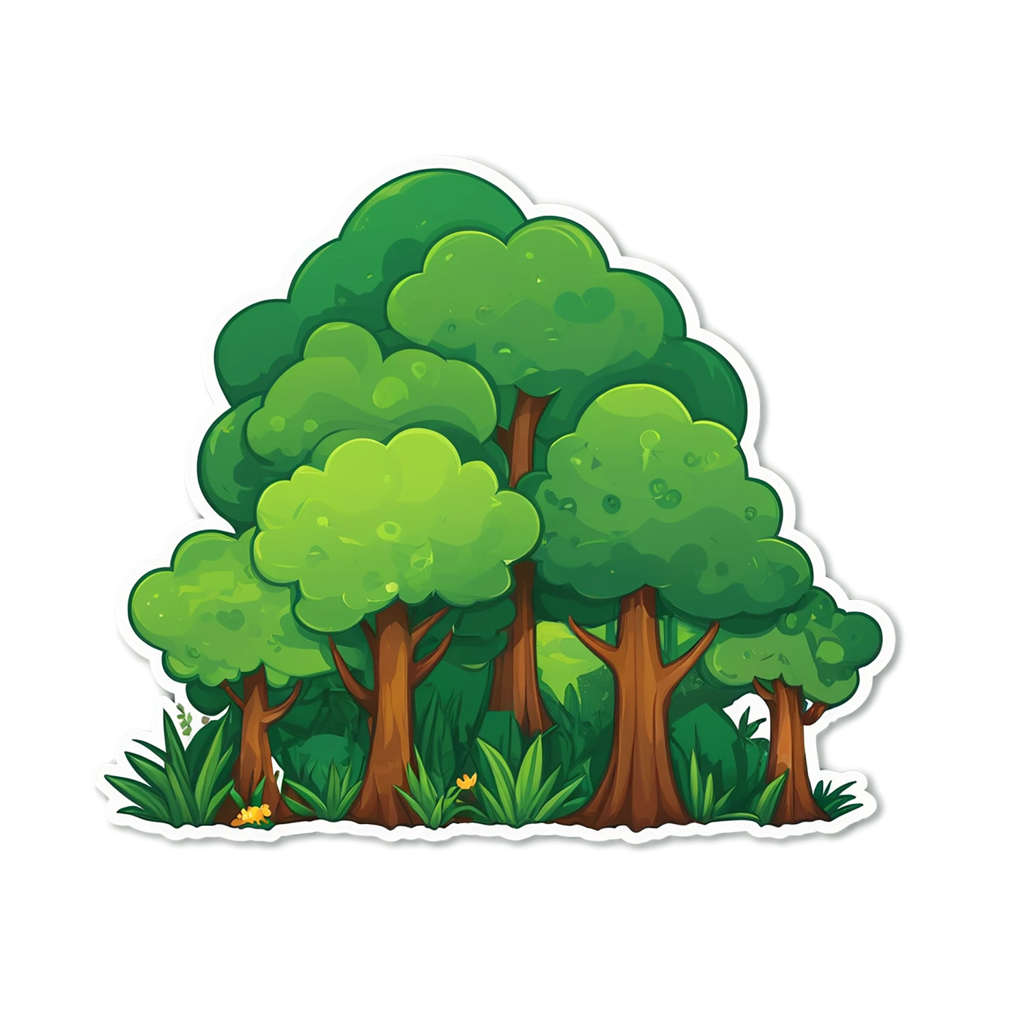 Forest cute sticker isolated on transparent background #17054