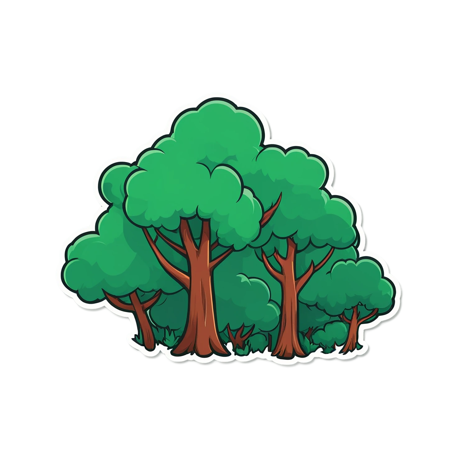 Forest cute sticker isolated on transparent background #17057