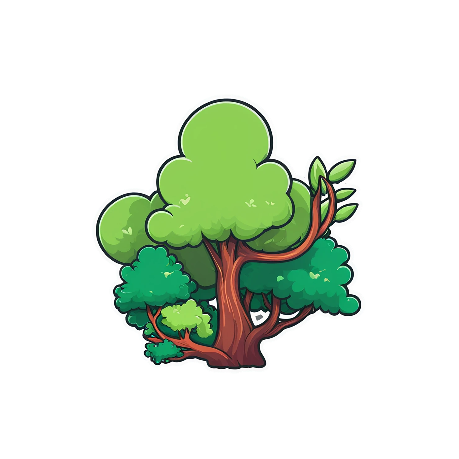 Forest cute sticker isolated on transparent background #17065