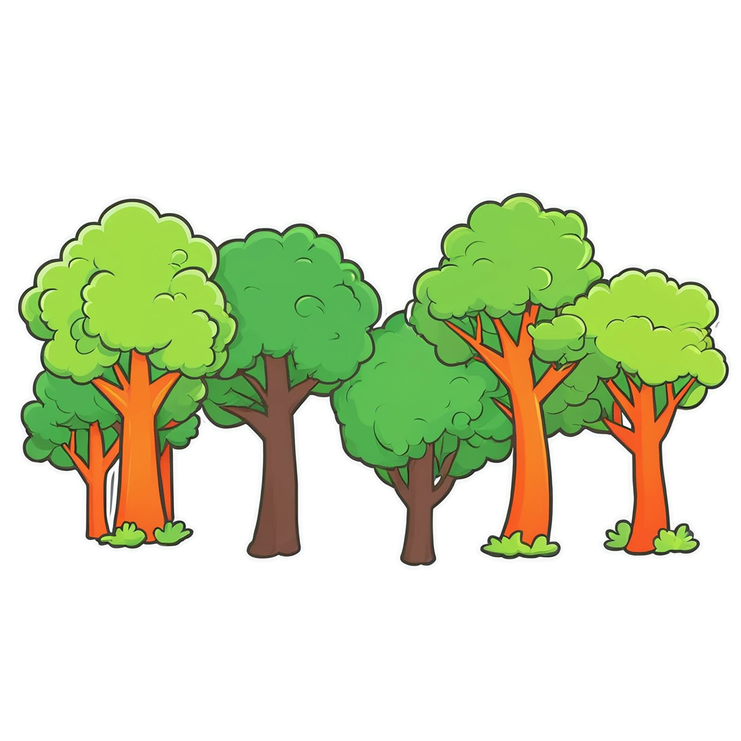Forest cute sticker isolated on transparent background #17066