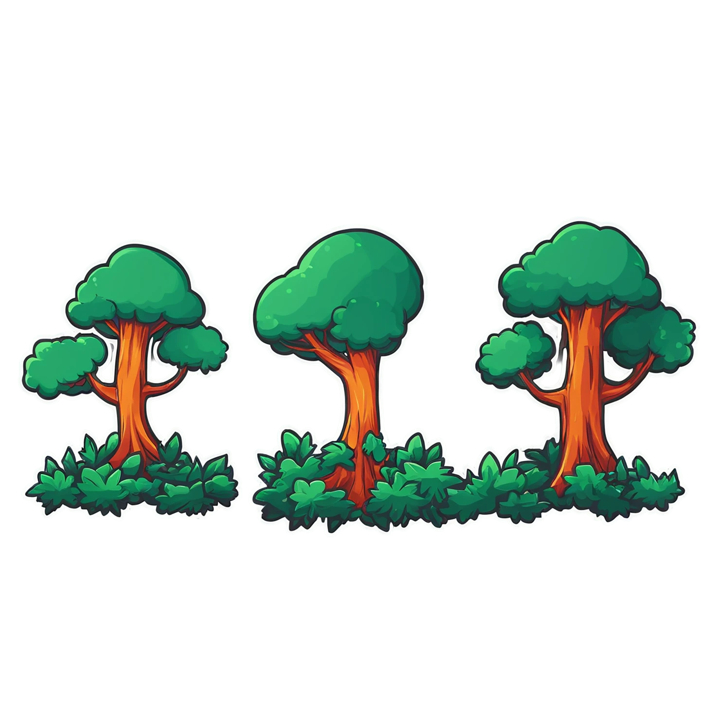Forest cute sticker isolated on transparent background #17069
