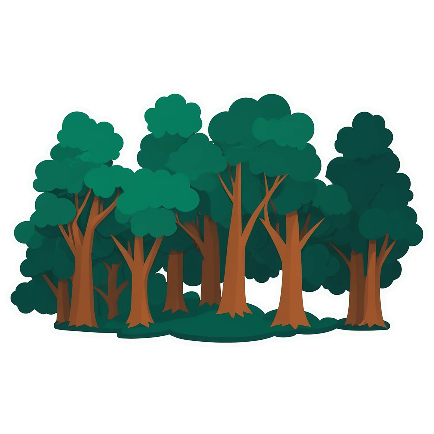 Forest cute sticker isolated on transparent background #17078