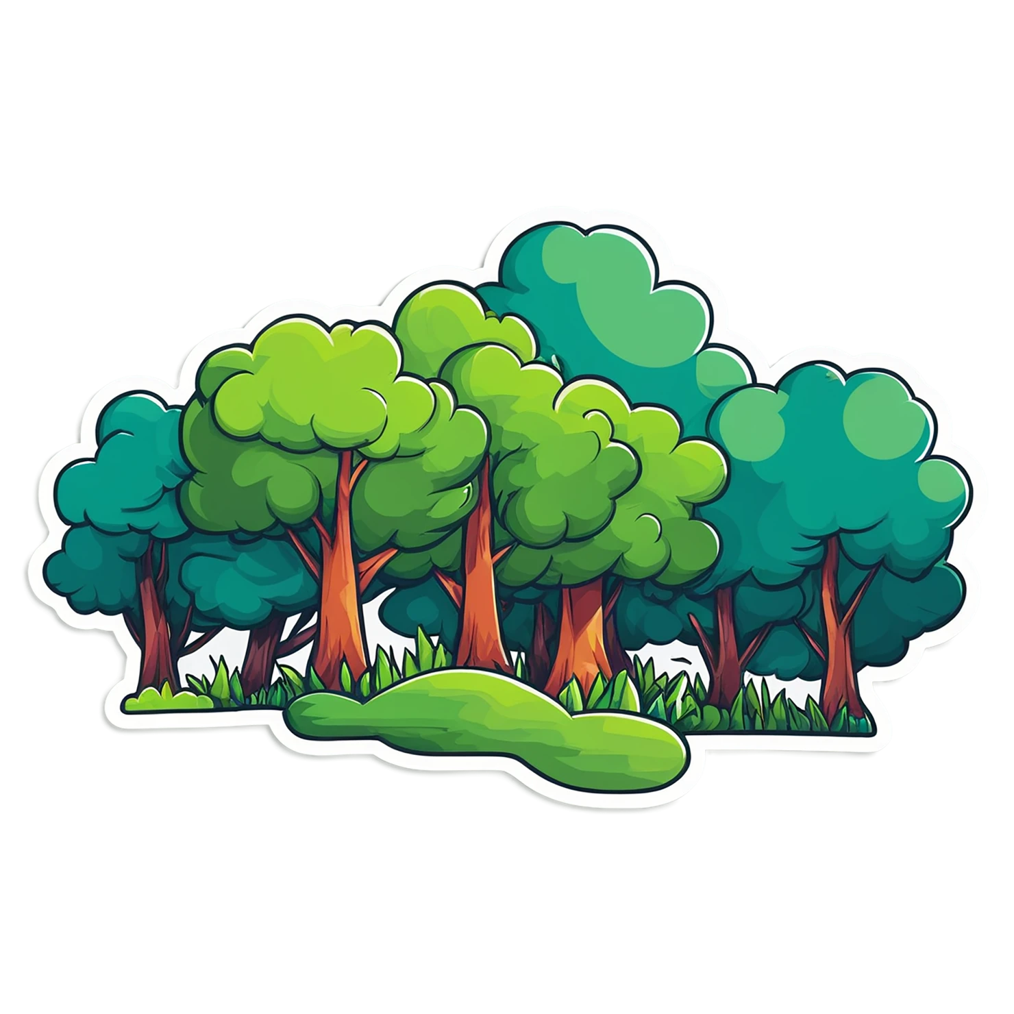 Forest cute sticker isolated on transparent background #17084