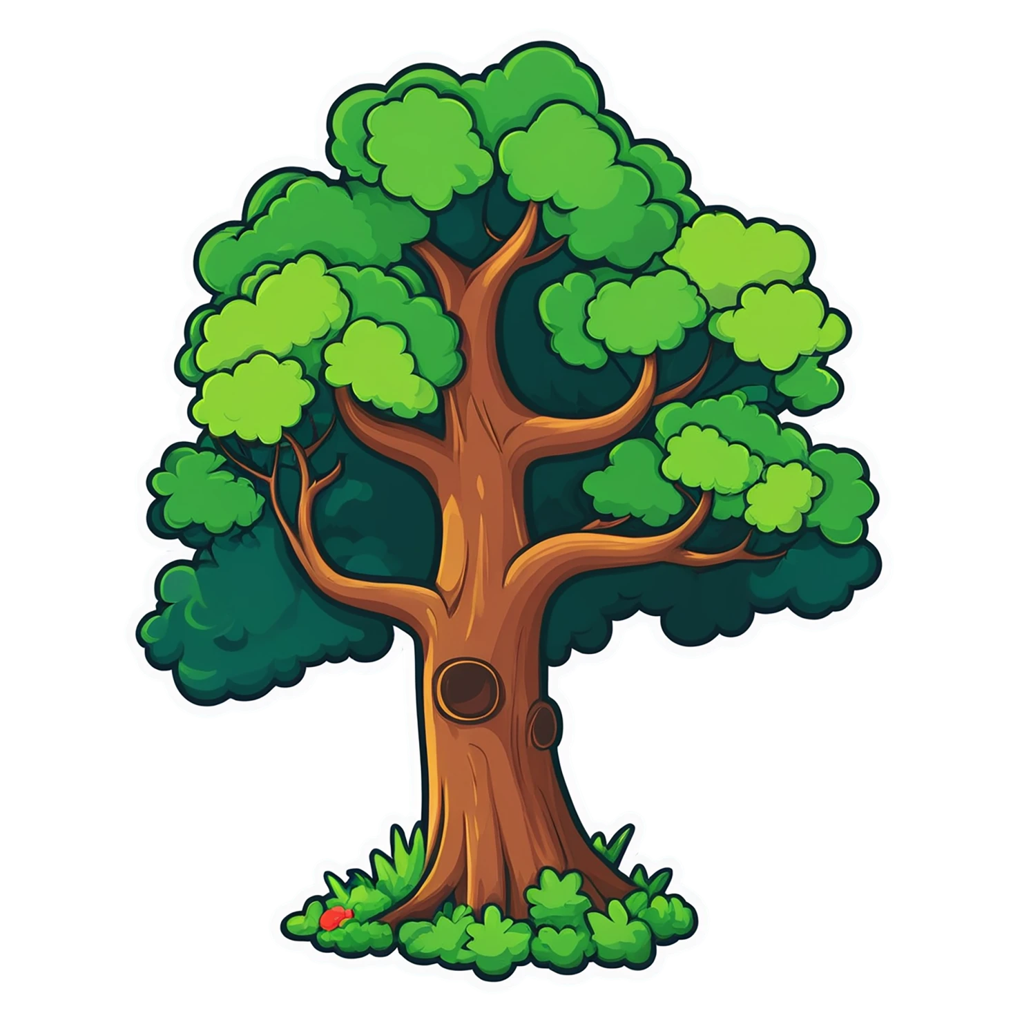 Forest cute sticker isolated on transparent background #17085