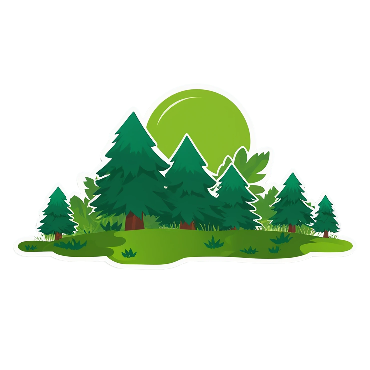 Forest cute sticker isolated on transparent background #17086