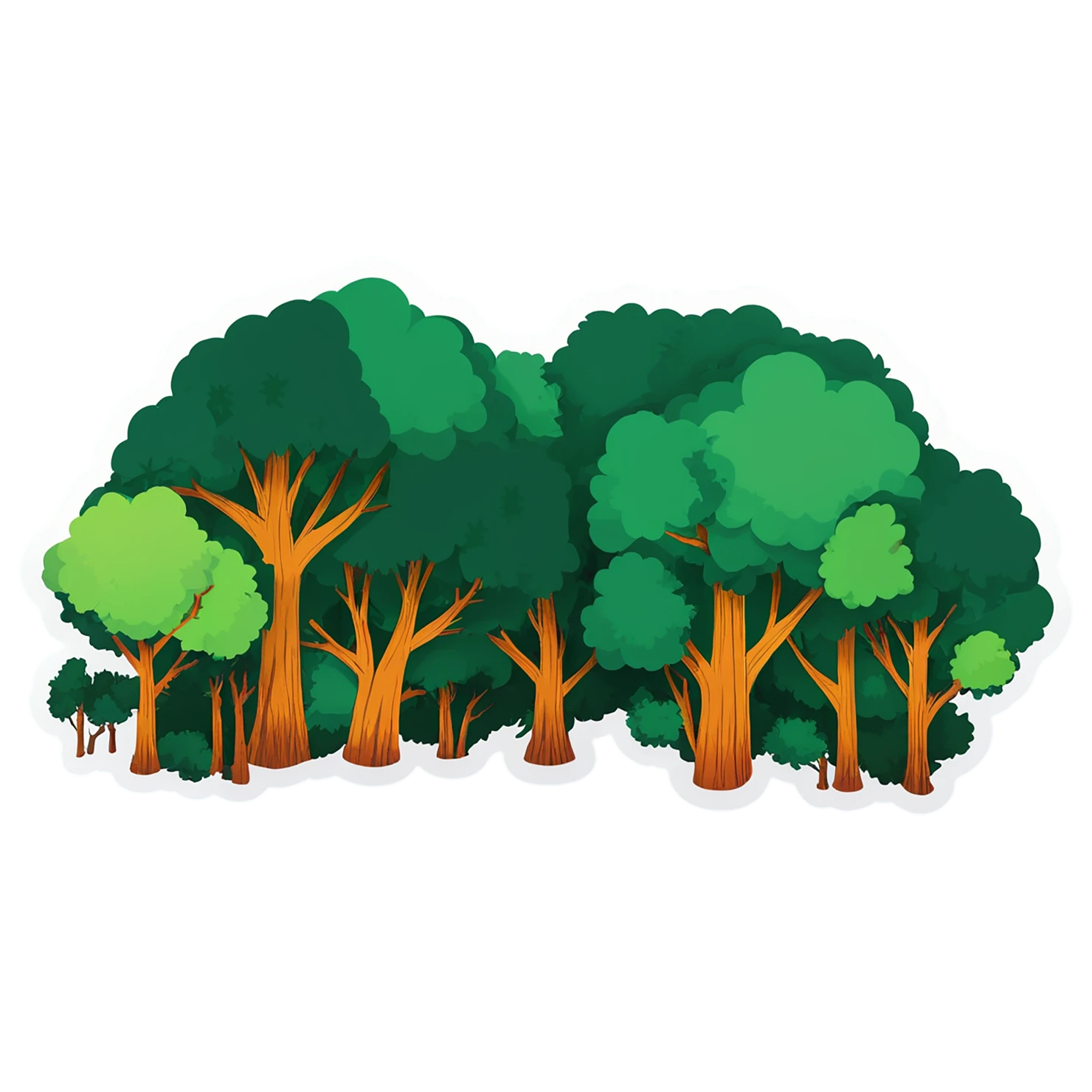 Forest cute sticker isolated on transparent background #17087