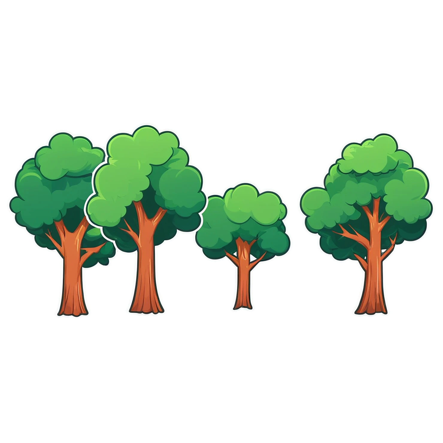 Forest cute sticker isolated on transparent background #17089