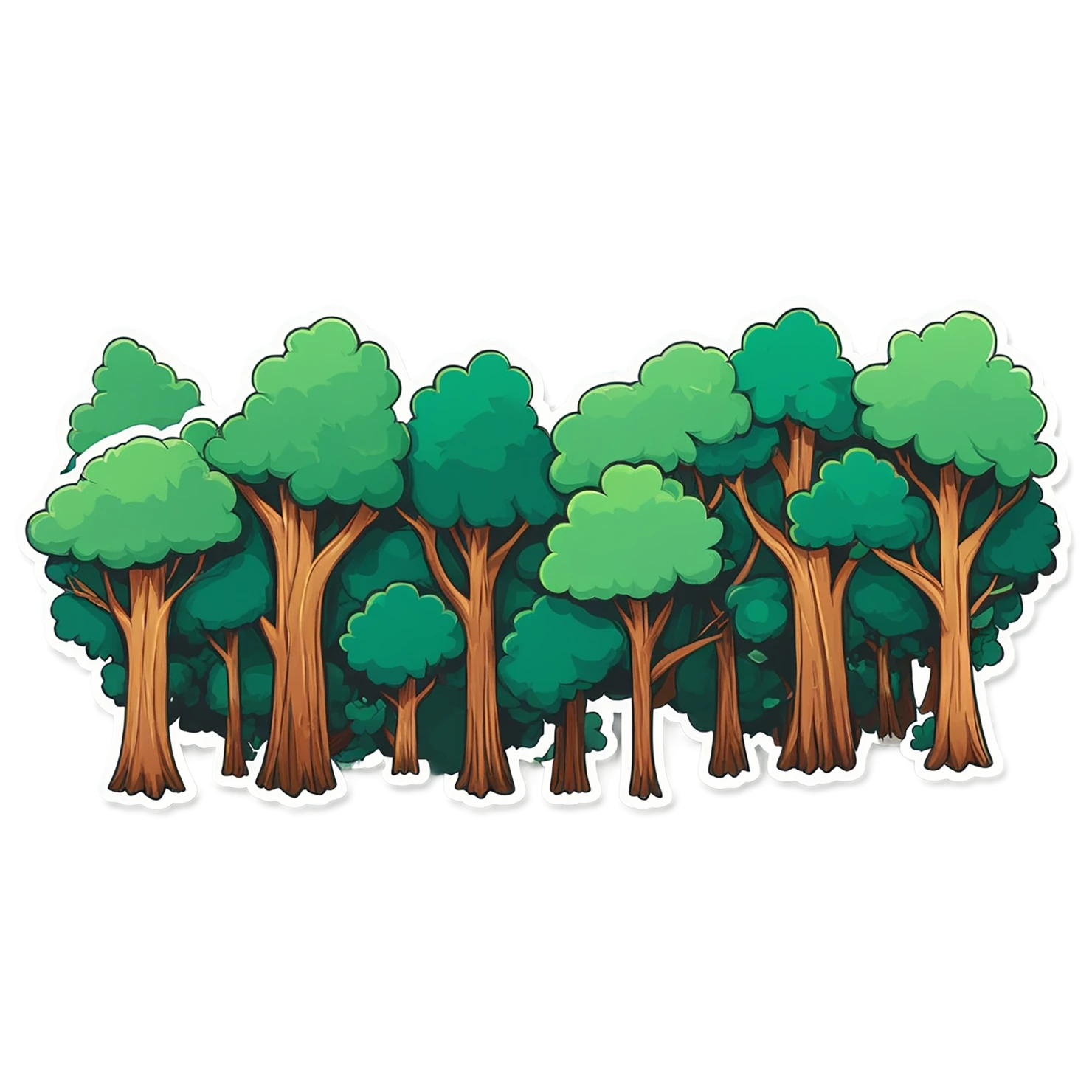 Forest cute sticker isolated on transparent background #17091