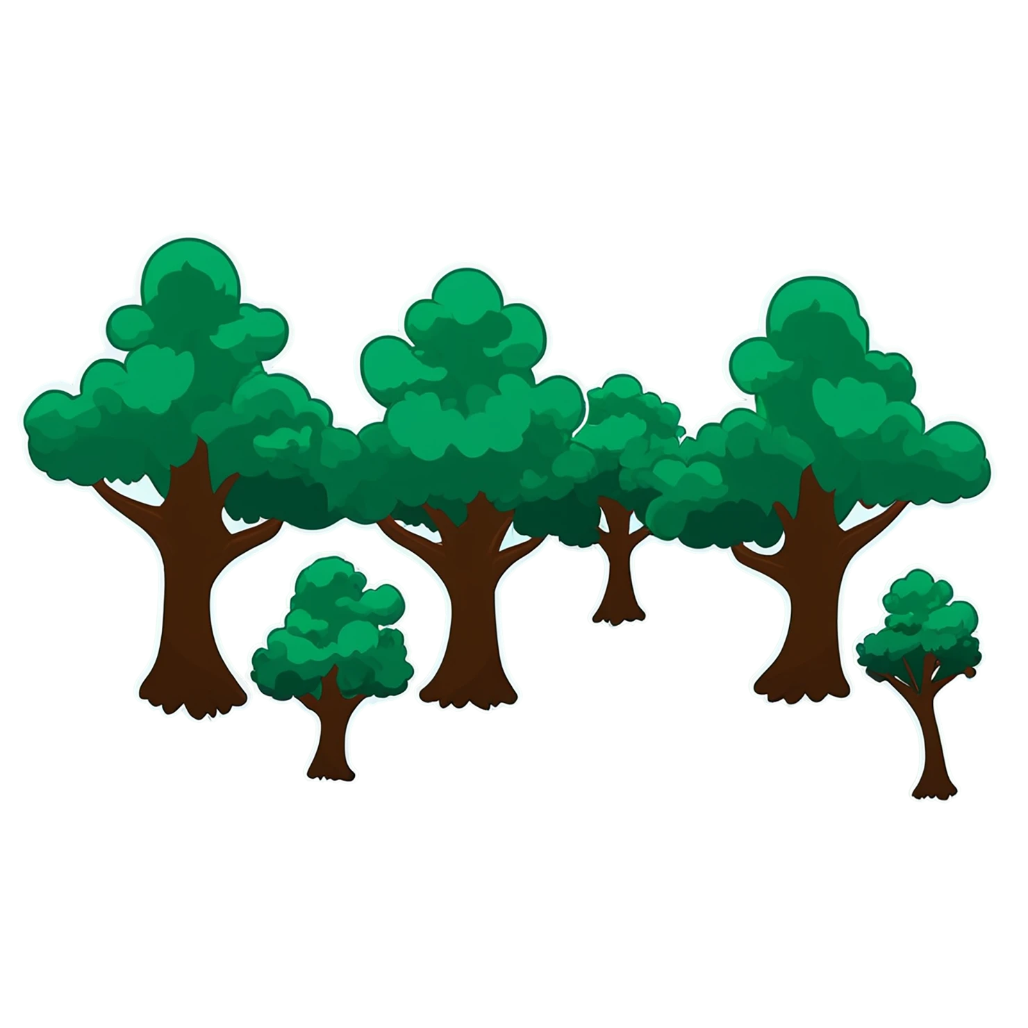 Forest cute sticker isolated on transparent background #17095