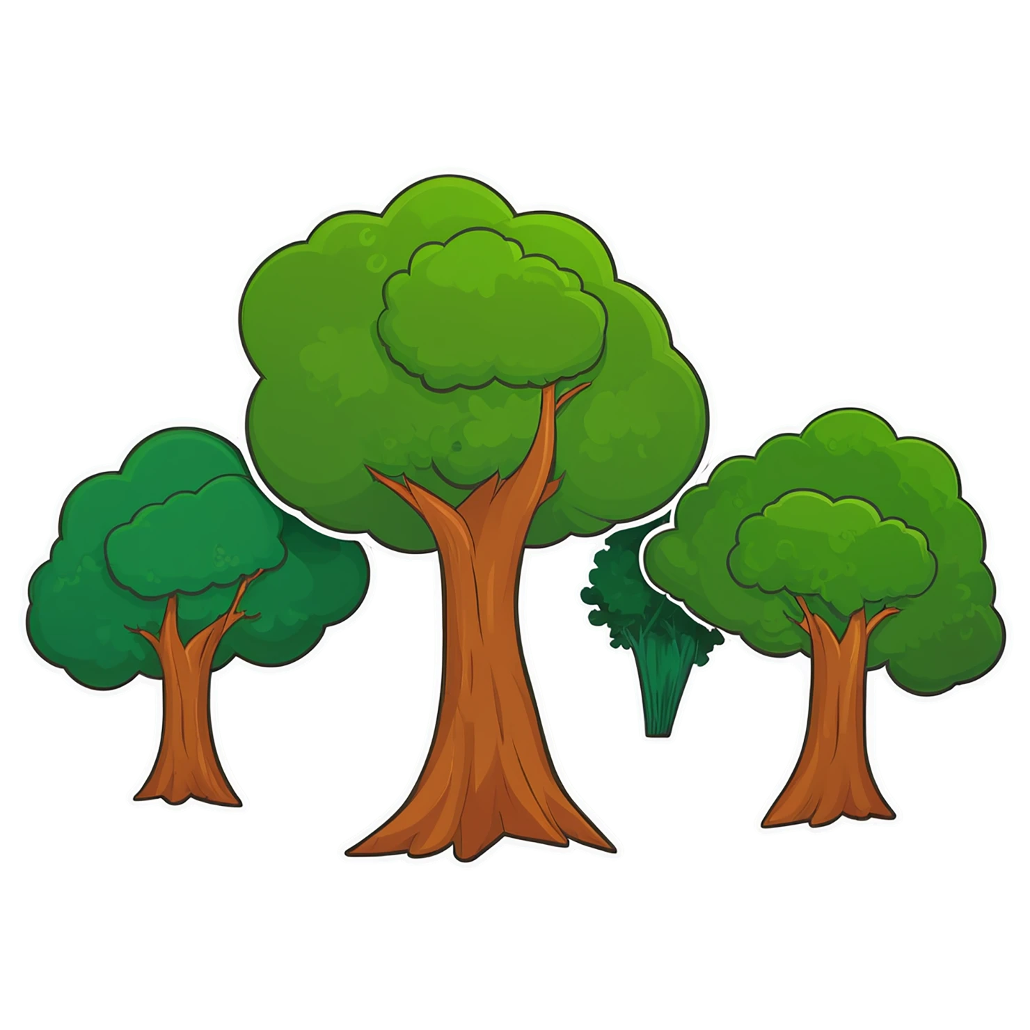 Forest cute sticker isolated on transparent background #17096