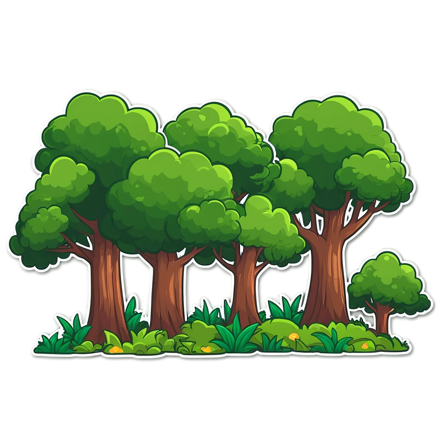 Forest cute sticker isolated on transparent background #17101