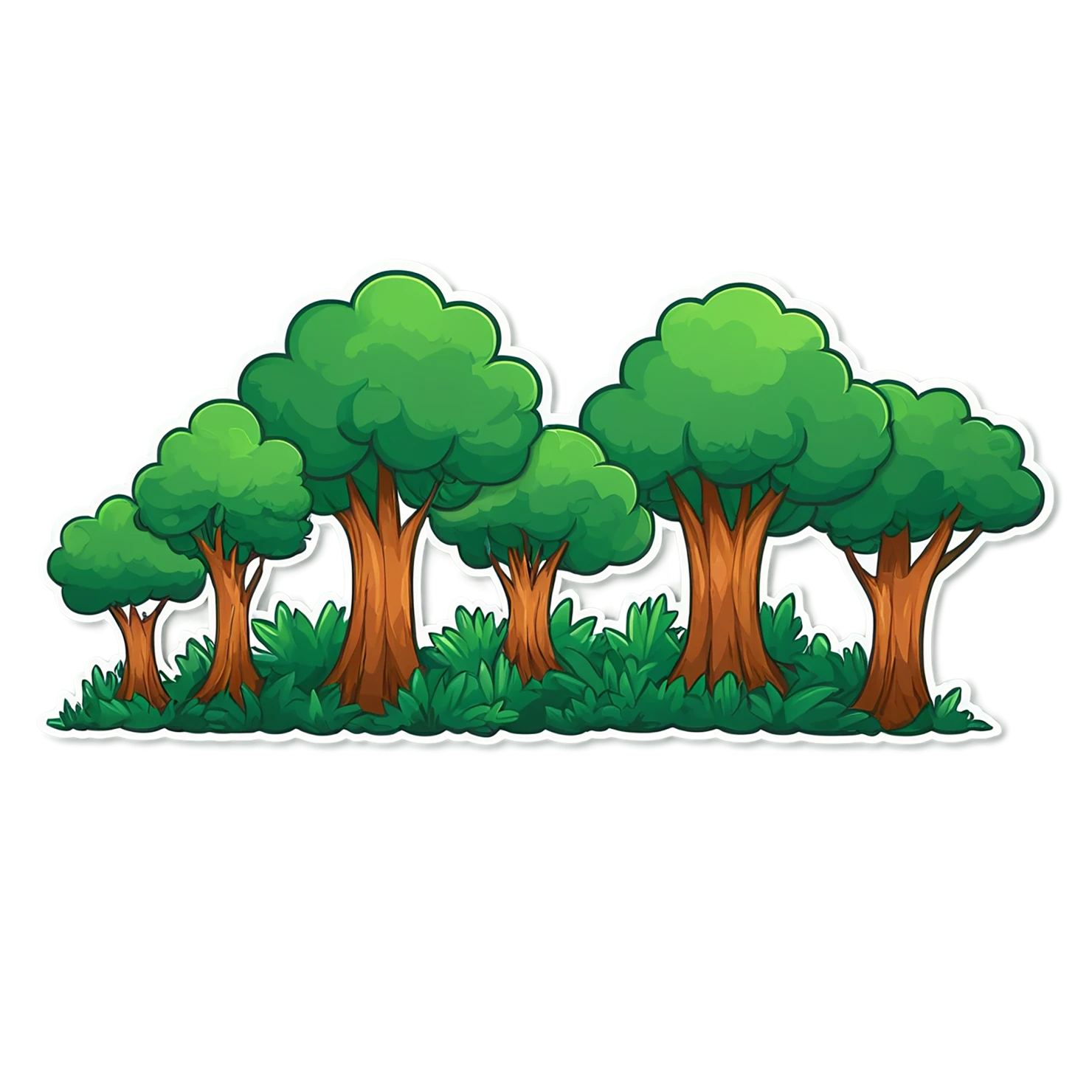 Forest cute sticker isolated on transparent background #17104