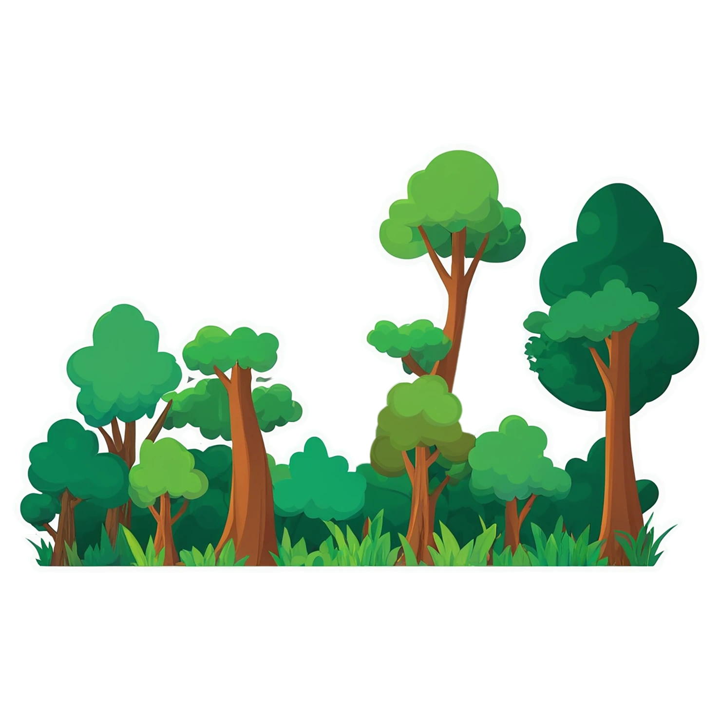 Forest cute sticker isolated on transparent background #17106