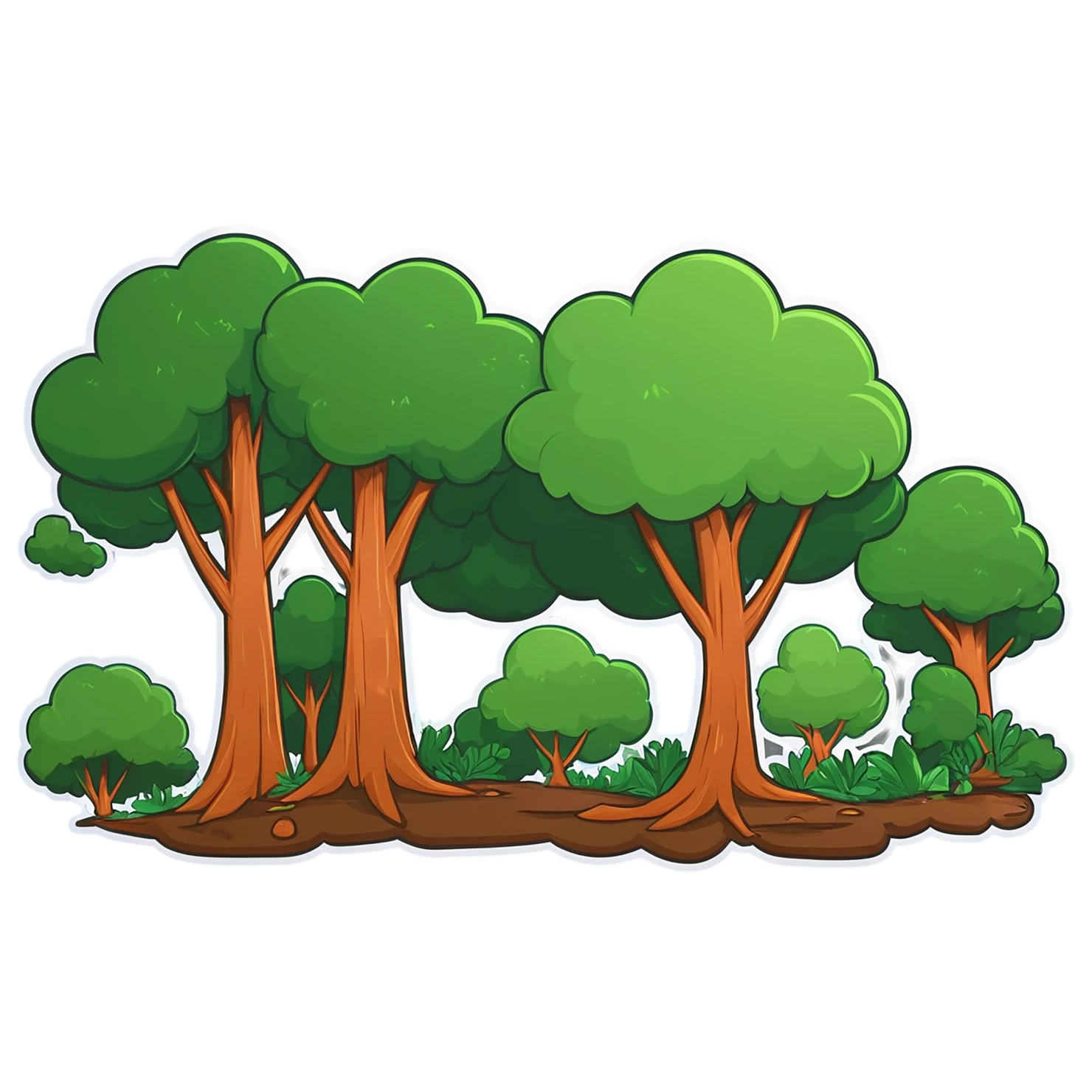 Forest cute sticker isolated on transparent background #17108