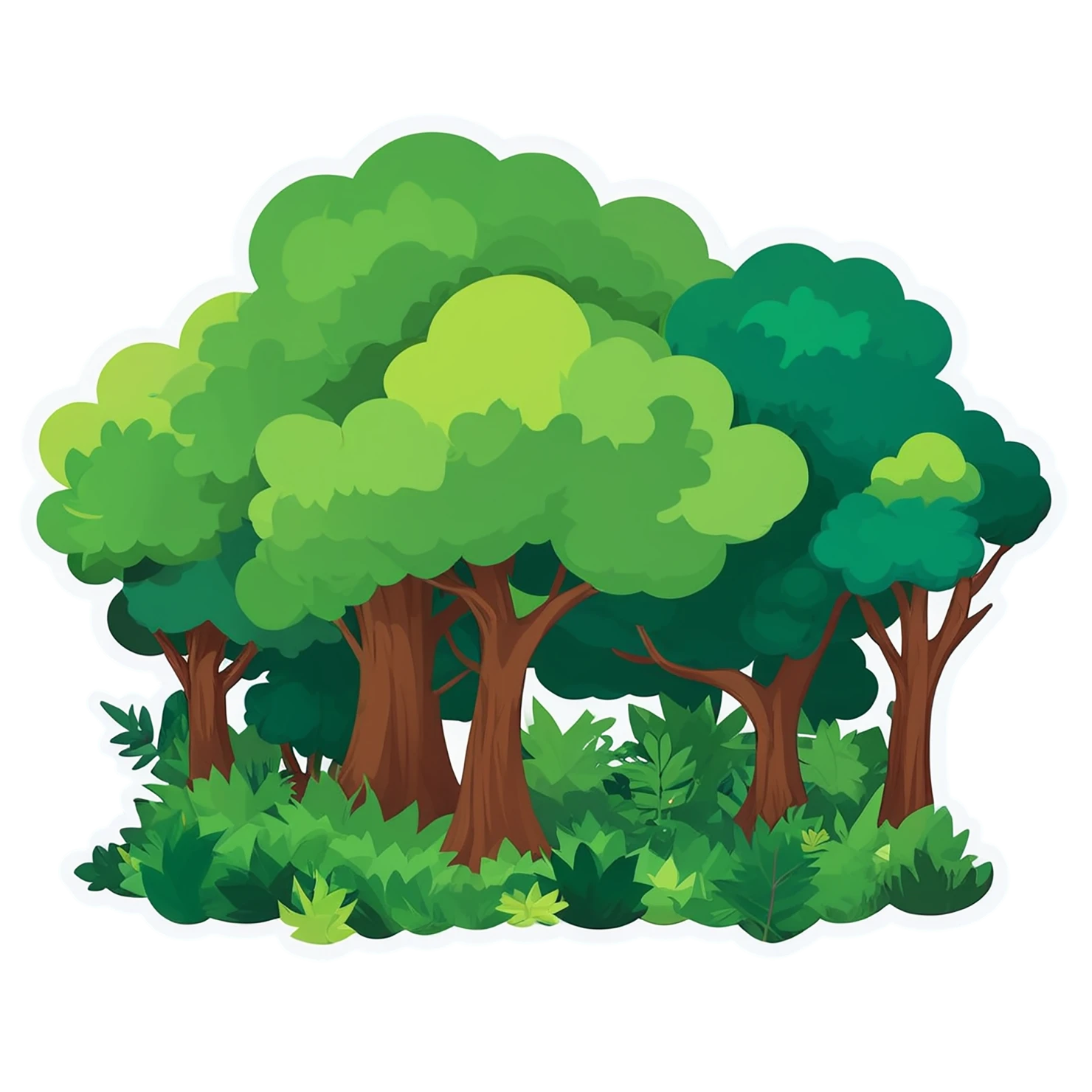 Forest cute sticker isolated on transparent background #17118
