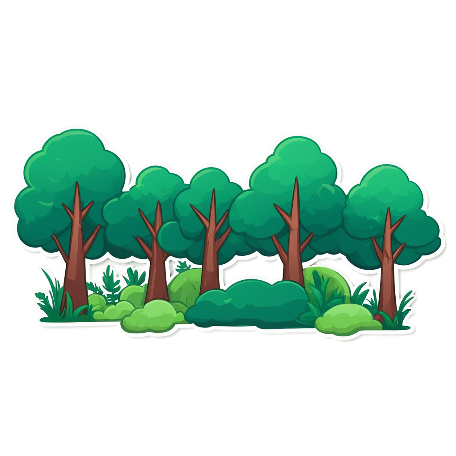 Forest cute sticker isolated on transparent background #17122