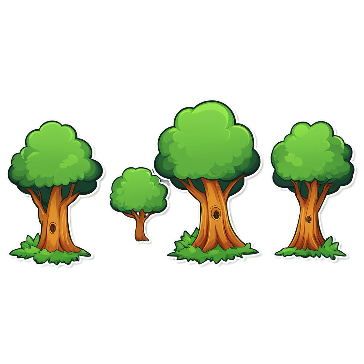 Forest cute sticker isolated on transparent background #17125
