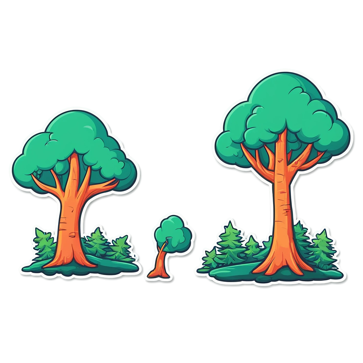 Forest cute sticker isolated on transparent background #17128