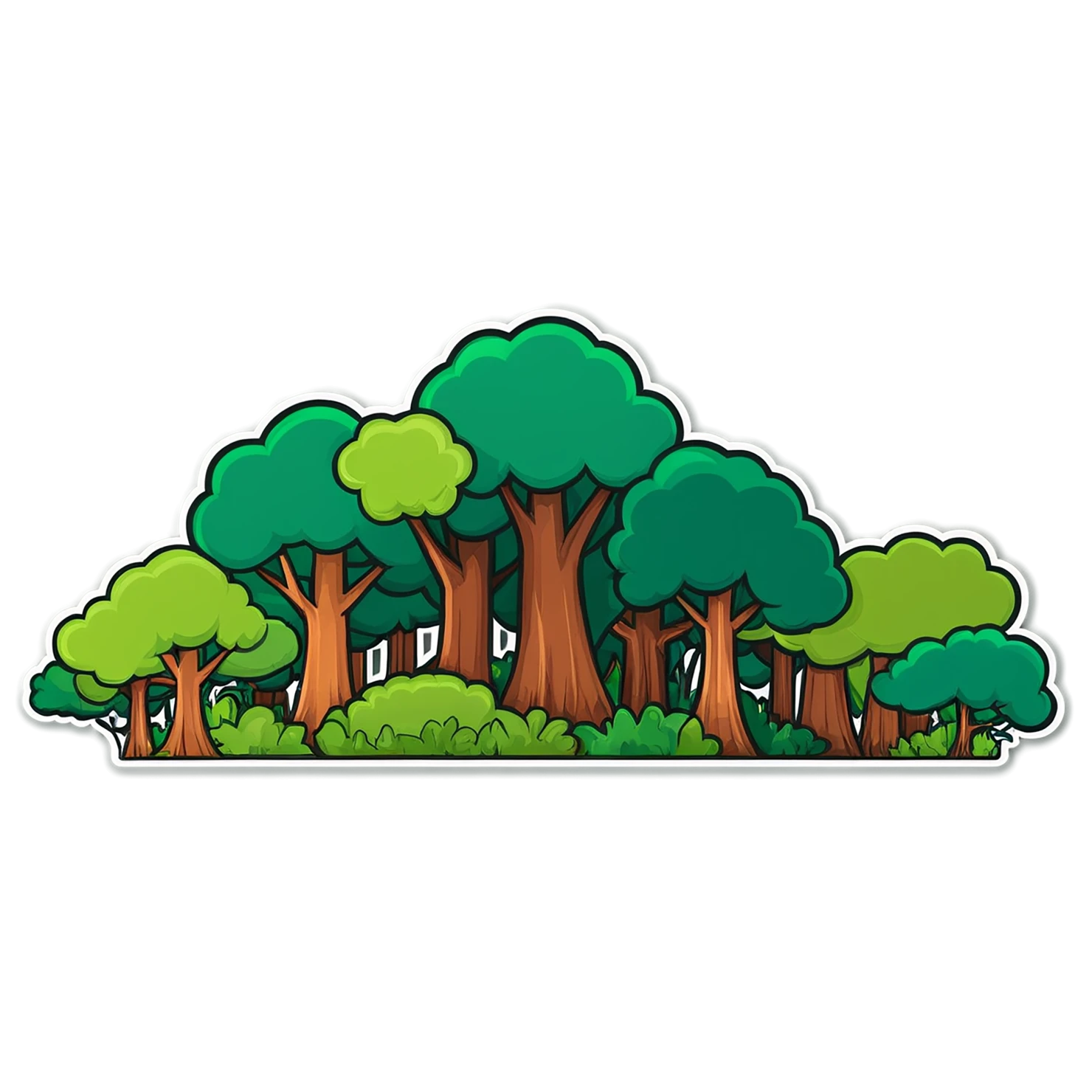 Forest cute sticker isolated on transparent background #17129