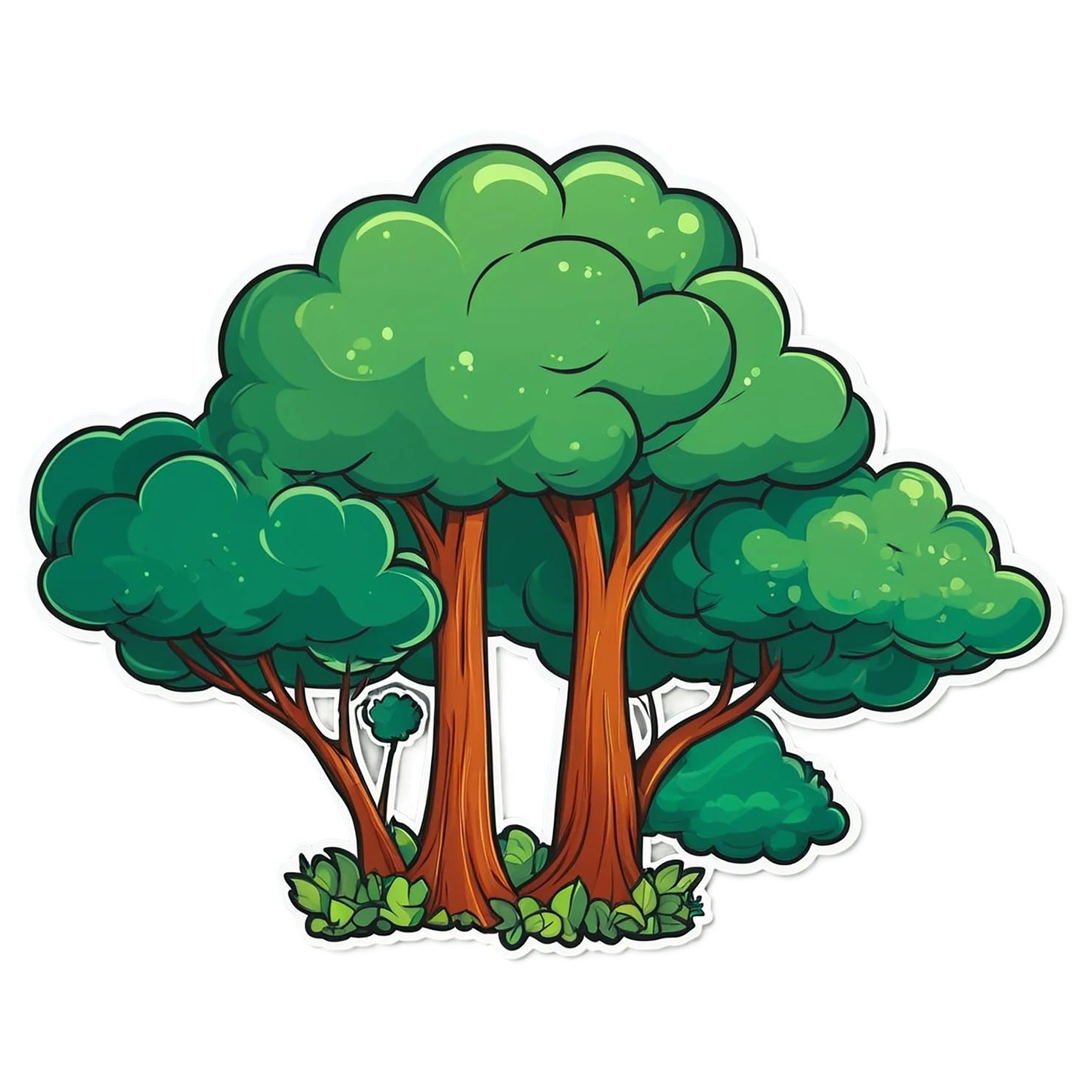 Forest cute sticker isolated on transparent background #17130
