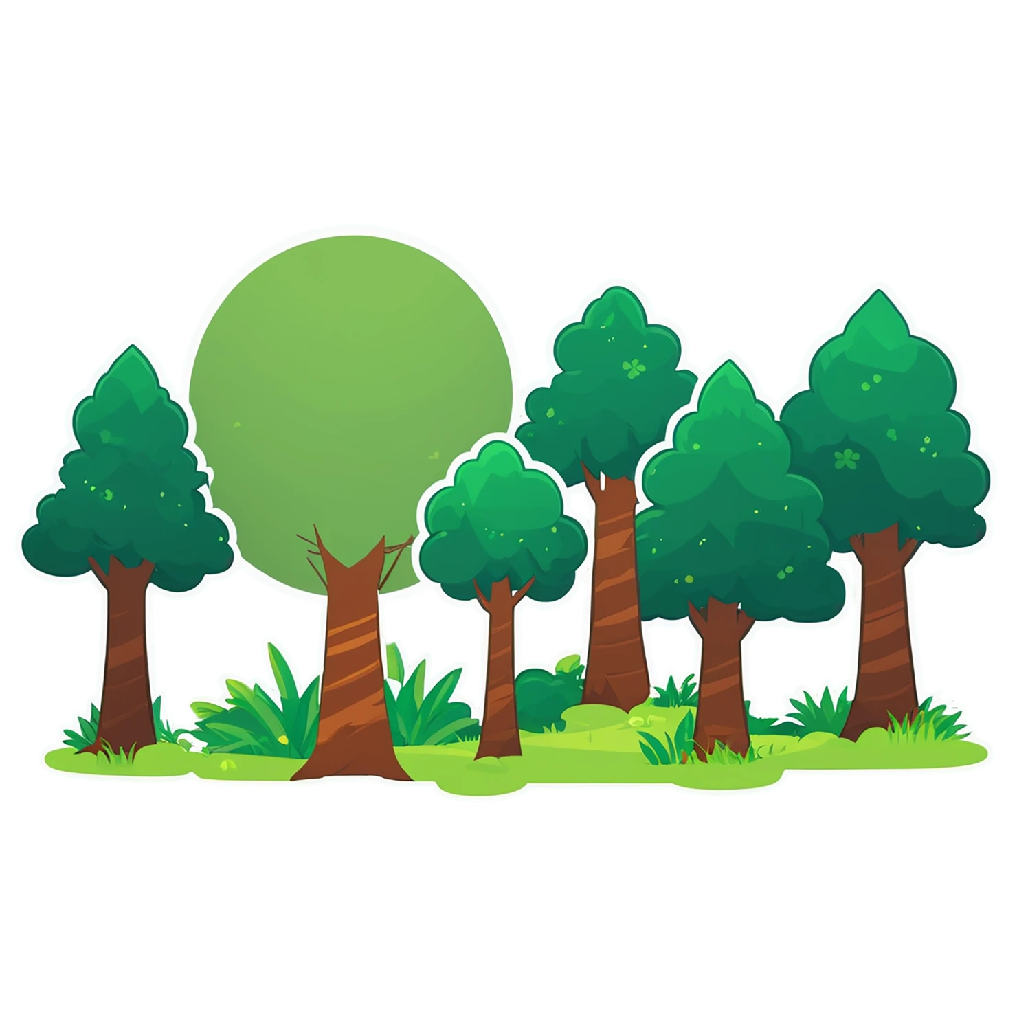 Forest cute sticker isolated on transparent background #17132