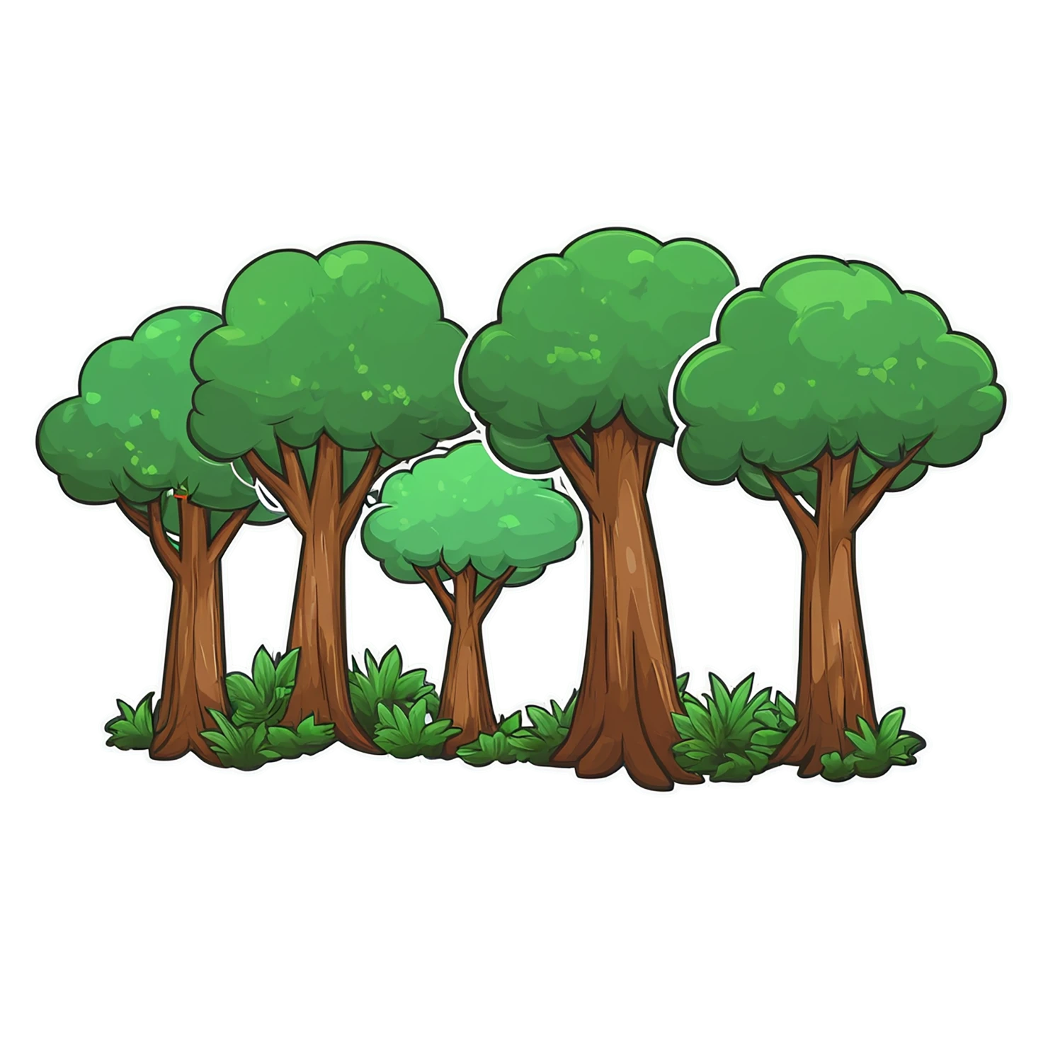 Forest cute sticker isolated on transparent background #17134