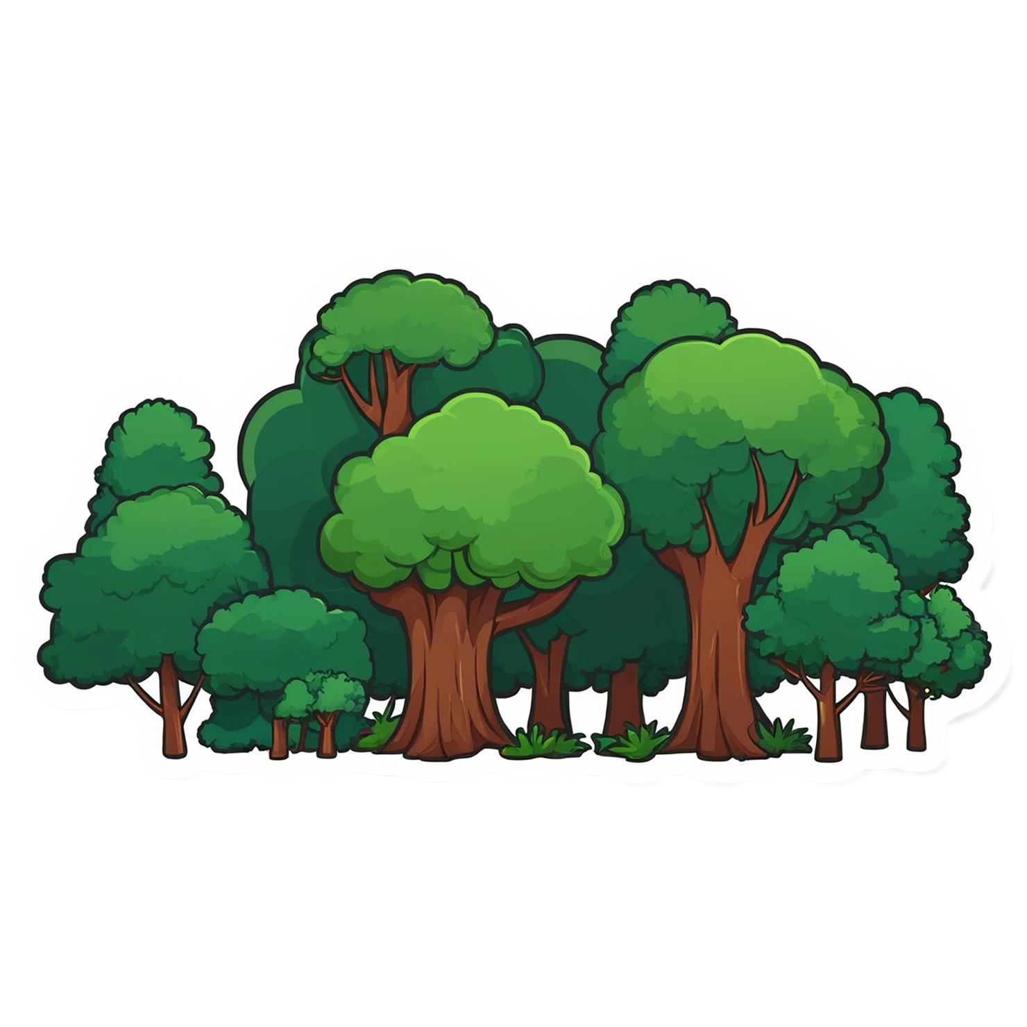 Forest cute sticker isolated on transparent background #17135