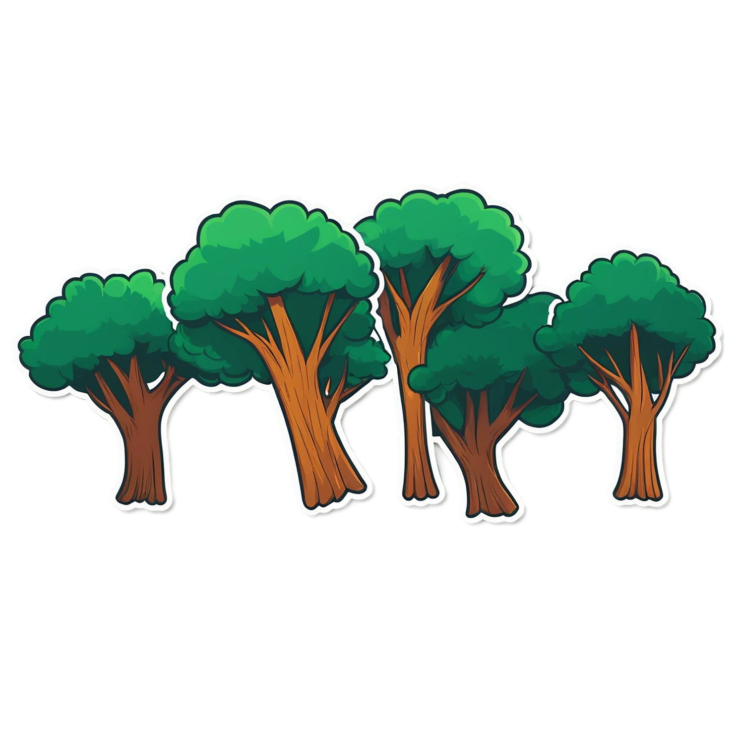 Forest cute sticker isolated on transparent background #17136