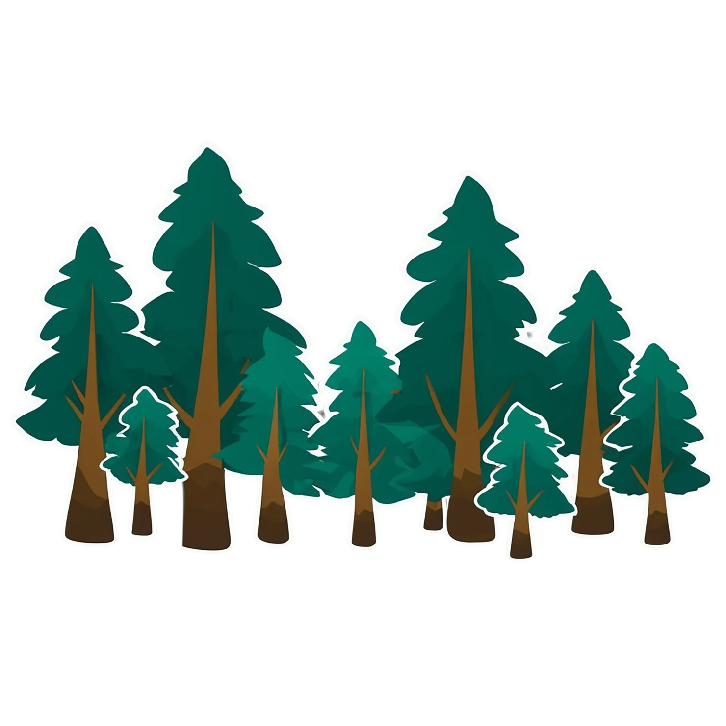 Forest cute sticker isolated on transparent background #17138