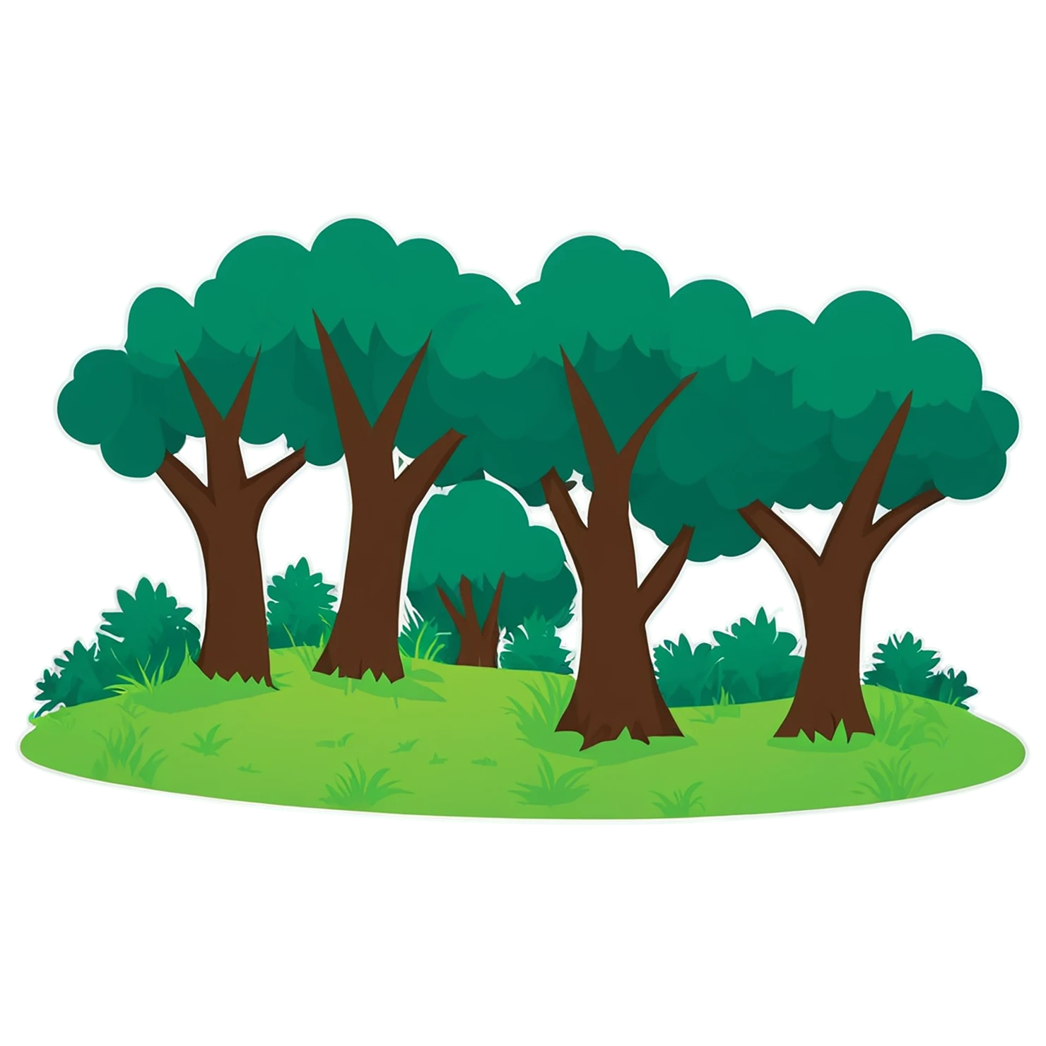 Forest cute sticker isolated on transparent background #17139