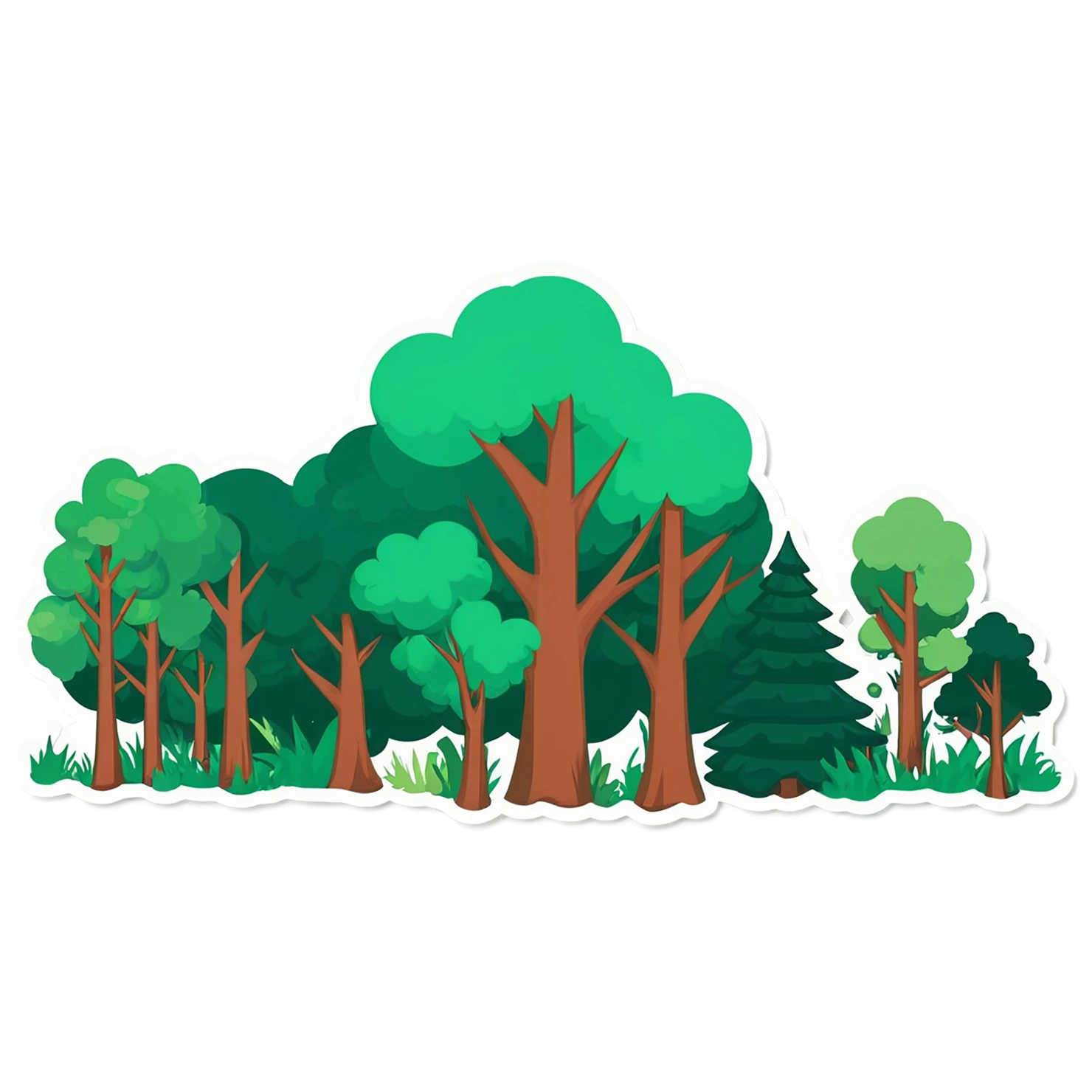 Forest cute sticker isolated on transparent background #17141