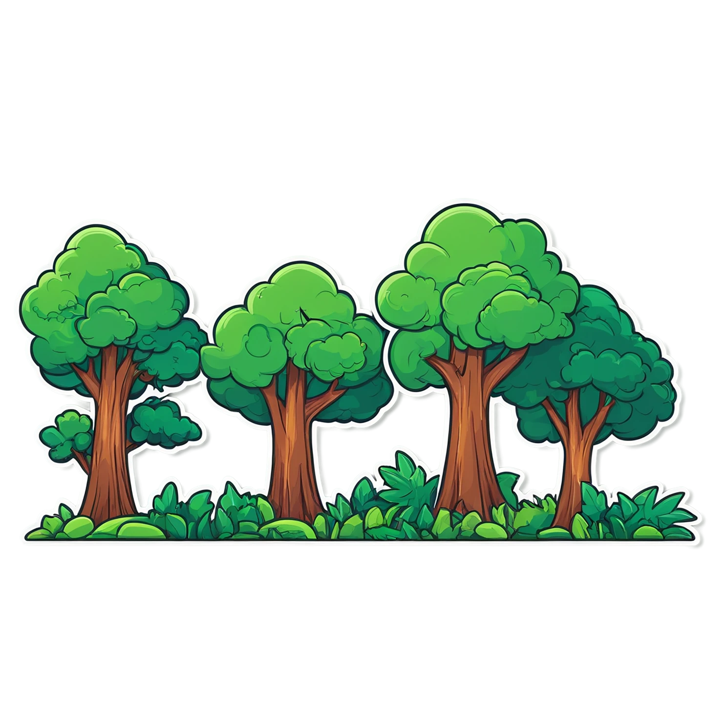 Forest cute sticker isolated on transparent background #17146
