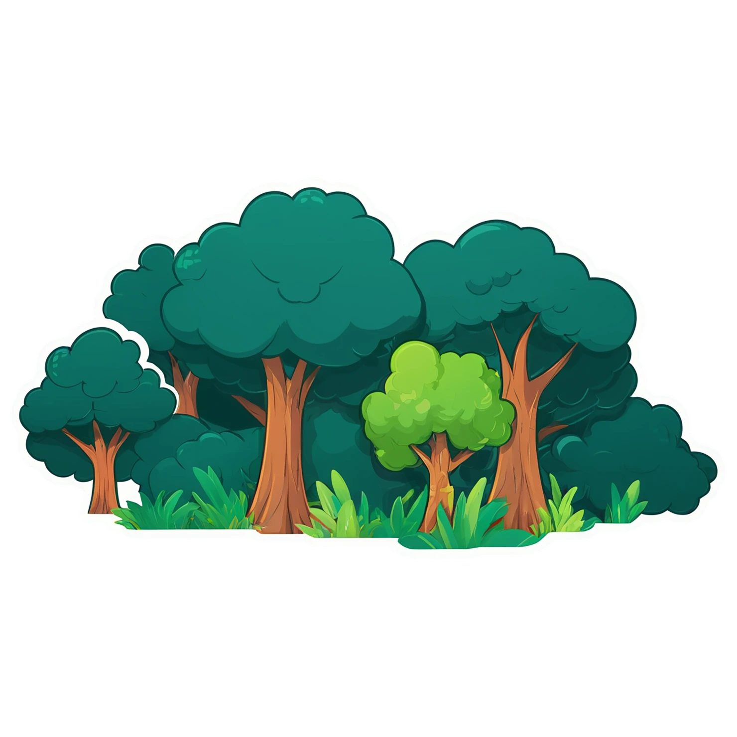 Forest cute sticker isolated on transparent background #17147