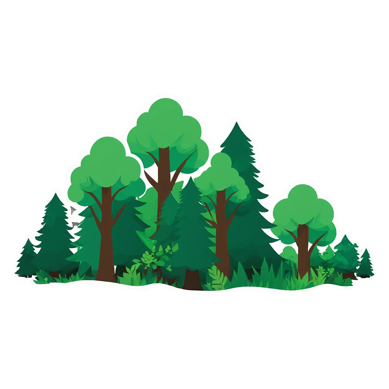 Forest cute sticker isolated on transparent background #17149