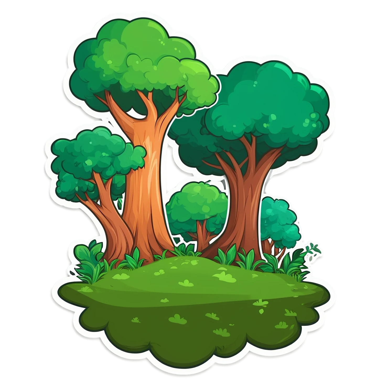 Forest cute sticker isolated on transparent background #17151
