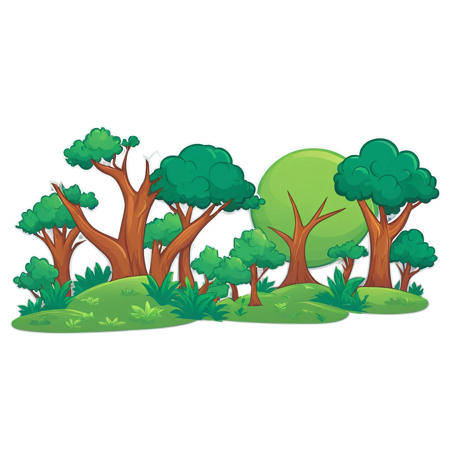 Forest cute sticker isolated on transparent background #17152