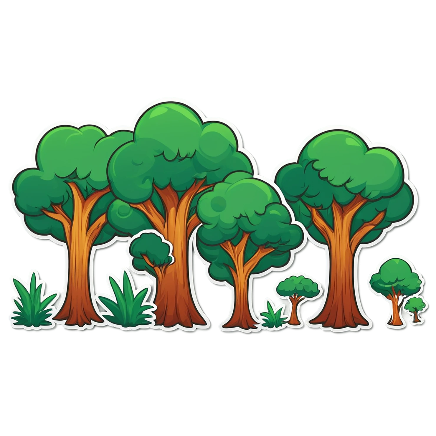Forest cute sticker isolated on transparent background #17153