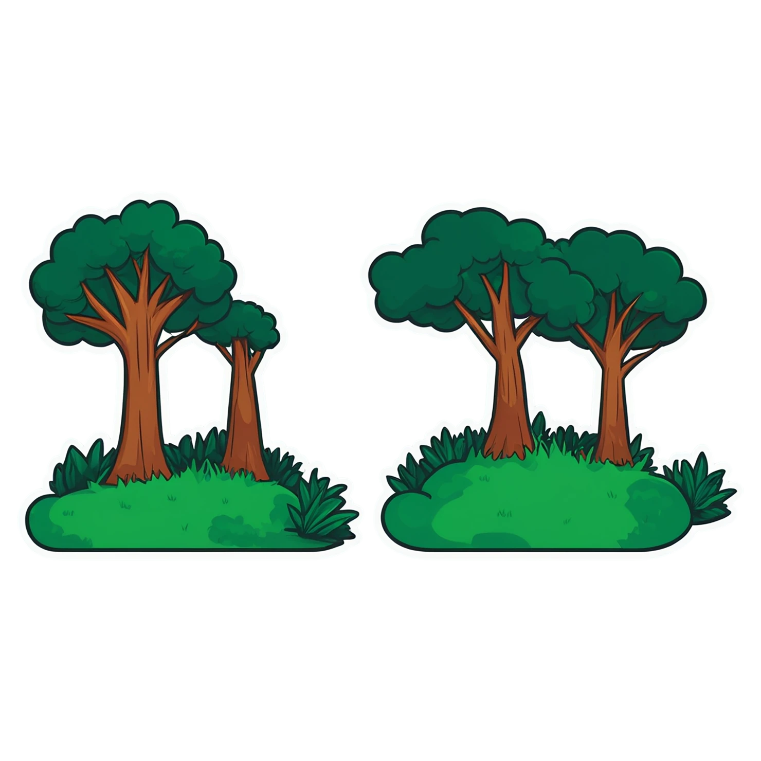 Forest cute sticker isolated on transparent background #17154