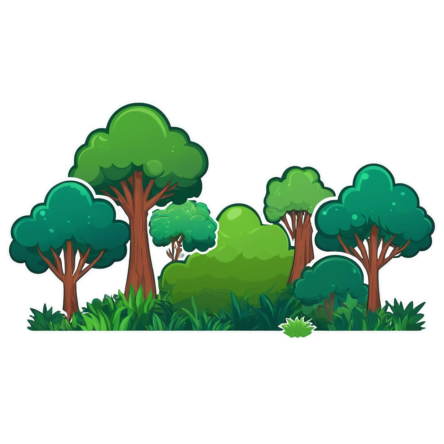 Forest cute sticker isolated on transparent background #17163