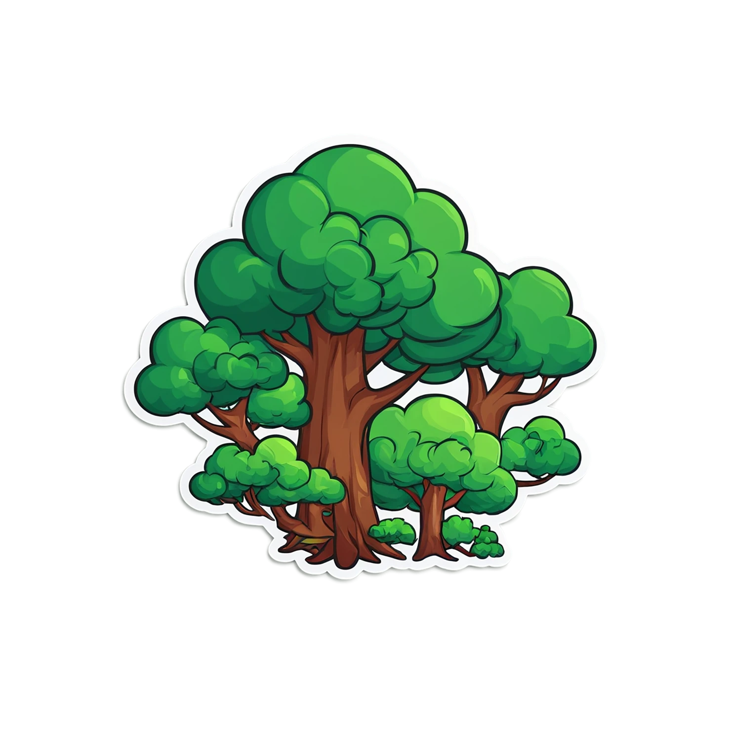 Forest cute sticker isolated on transparent background #17165