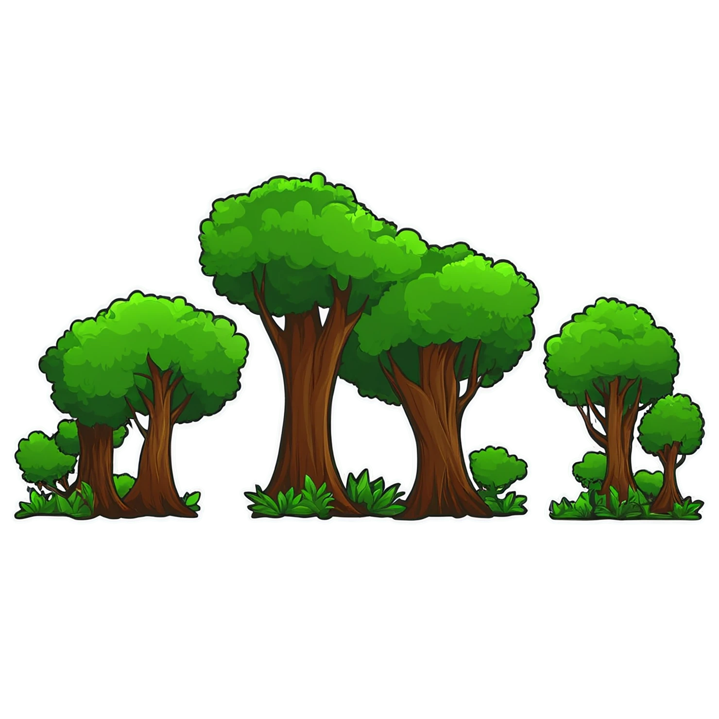 Forest cute sticker isolated on transparent background #17169