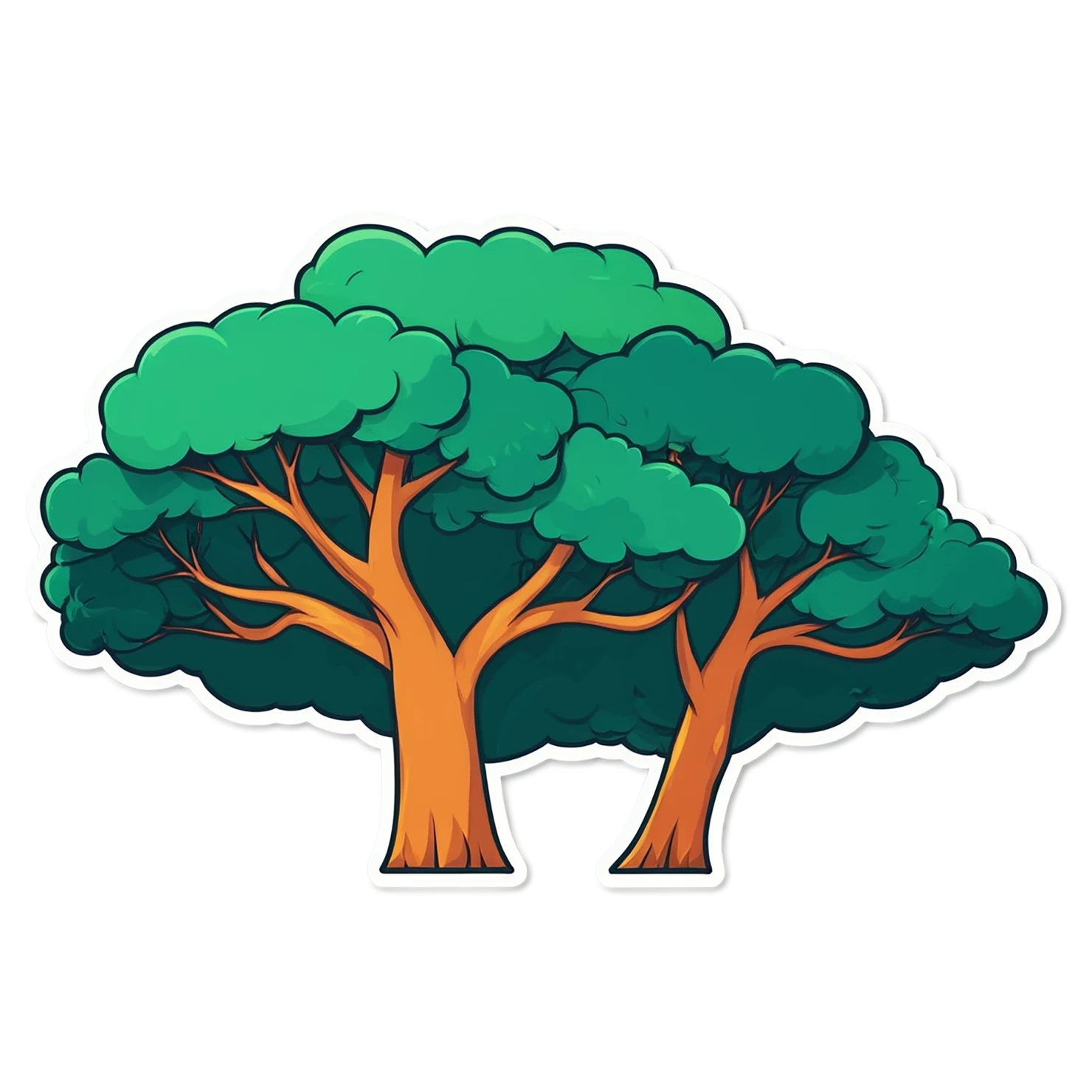 Forest cute sticker isolated on transparent background #17174